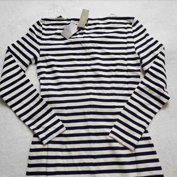 NEW WOMEN'S J CREW LONG SLEEVE STRIPED MAXI DRESS - Picture 7 of 10